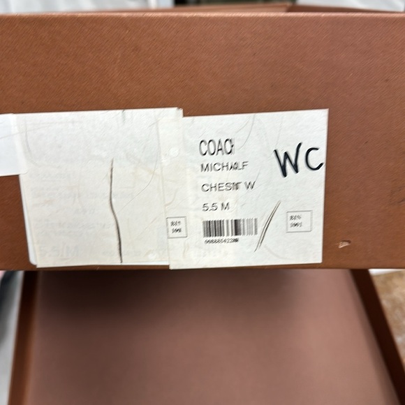 Coach Micha Cheatnut Brown Leather Buckle Riding Boots Size 5.5 Wide Calf - Picture 2 of 10